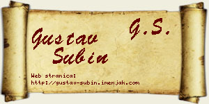 Gustav Subin vizit kartica